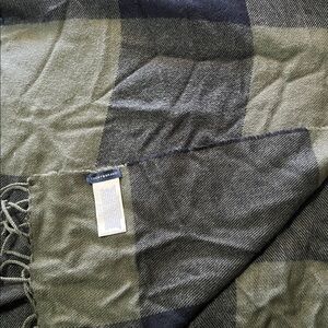 Lucky Brand Olive and Black Checkered Scarf